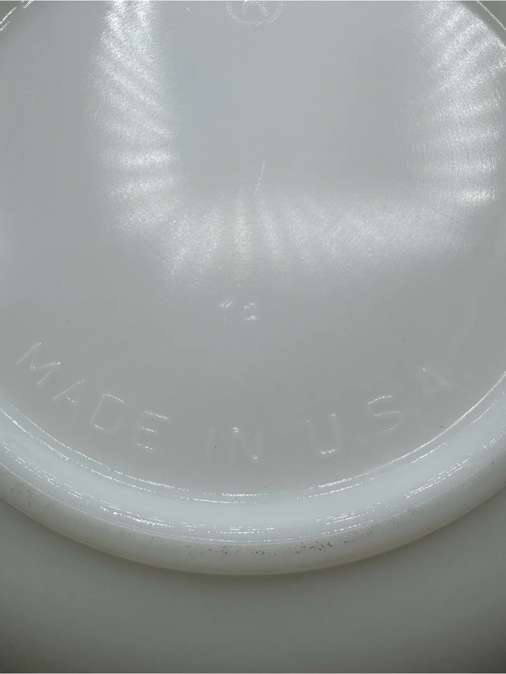 Vintage Pyrex Hamilton Beach Stand Mixer Milk Glass Ribbed Mixing Bowl 8.5